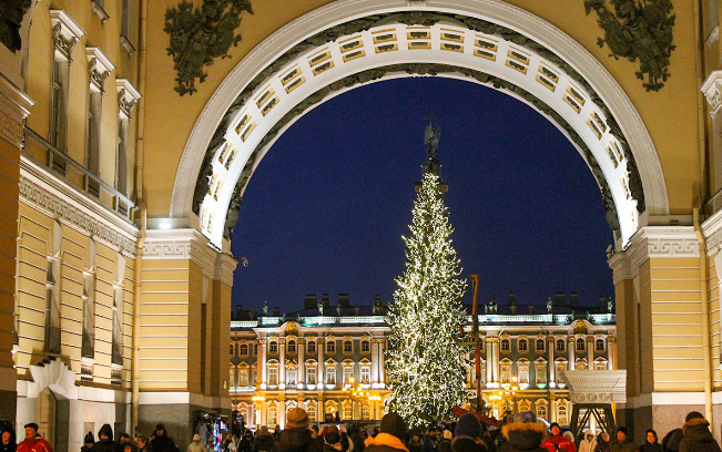 Thành phố St. Petersburg trong những ngày cuối cùng của năm 2020.