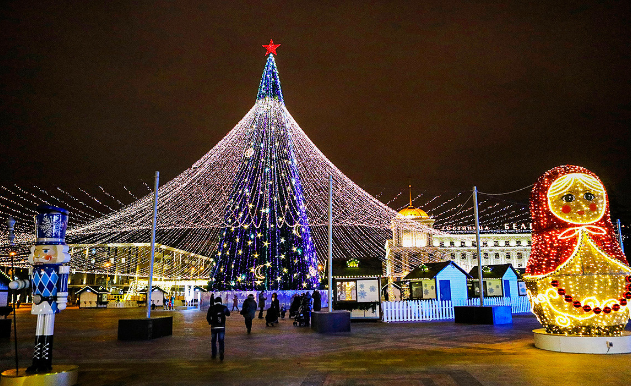 Thành phố Belgorod cũng đã sẵn sàng đón năm mới 2021.
