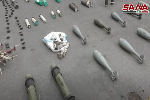 "Một số vũ khí hạng nặng, hạng trung, hạng nhẹ và đạn dược phát hiện từ nơi từng là căn cứ của các nhóm phiến quân", nguồn tin cho hay.