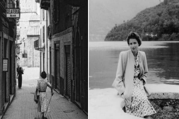 Nhân vật chính xuyên suốt là một phụ nữ xinh đẹp đang đi du lịch. Một tấm hình cho thấy cô mặc váy có hoa văn, đi dọc con phố vắng ở Bellagio, phía bắc Italy, một con chó Dachshund theo sau cô. Cuối con phố nhỏ, một nhà thờ đá hiện ra. Trong một hình khác, vẫn cô ngồi bên hồ, khuôn mặt tỏ ra thư thái.