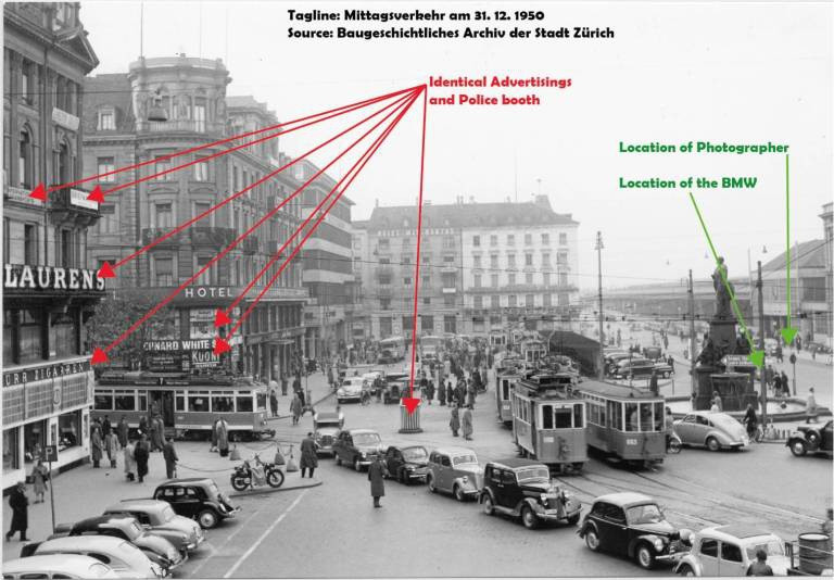 Người này tìm hiểu từng tòa nhà trong ảnh, từng quảng cáo và phong cách trang trí đường phố, so sánh với ảnh khác cùng thời, cùng giai đoạn (không nằm trong chùm ảnh từ cuộn phim).