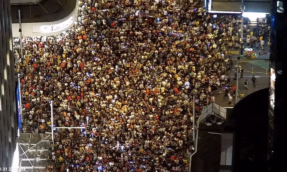 Sự kiện bắn pháo hoa thu hút đông đảo người dân New Zealand theo dõi. Ảnh: Metro.