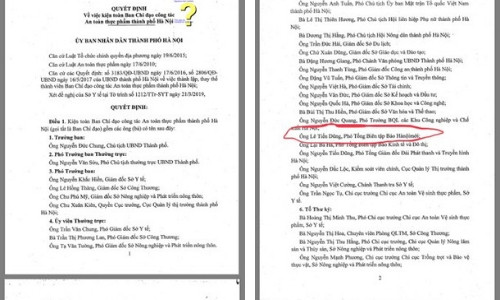 Nguoi chet trong Ban chi dao An toan thuc pham: Ha Noi, So Y te co tac trach, cau tha?