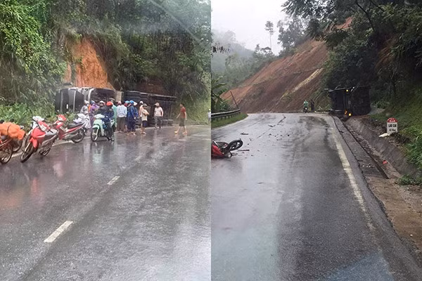 Xe may dau dau o to khien 2 nguoi tu vong tai cho