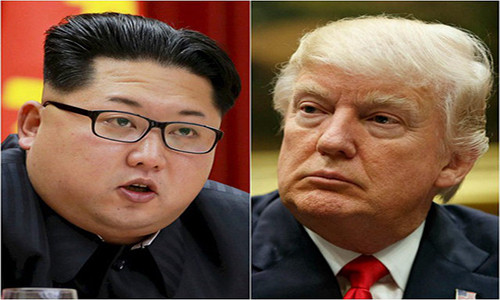 Nhà lãnh đạo Kim Jong-un và Tổng thống Donald Trump thường xuyên đe dọa nhau. Ảnh: Reuters/AP