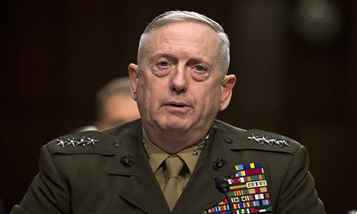 Bộ trưởng Quốc phòng Mỹ James Mattis. Ảnh: AP.