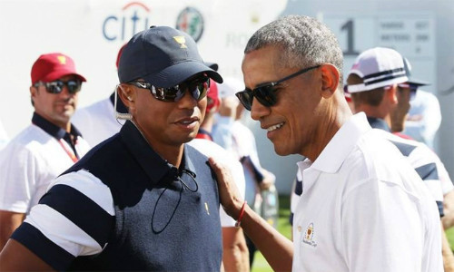 Jim Crane nói thêm cựu Tổng thống Obama đã có trận đấu giao lưu với tay golf nổi tiếng người Mỹ Tiger Woods cuối tuần qua tại câu lạc bộ golf của ông ở Florida. Ảnh: Golf World.