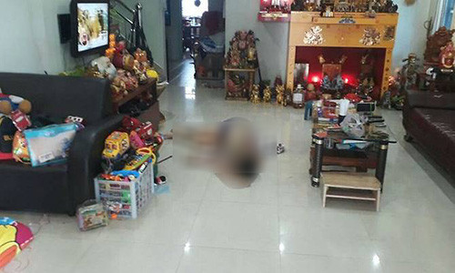 Thi thể nạn nhân được phát hiện trong phòng khách tại nhà riêng. Ảnh: CNA.