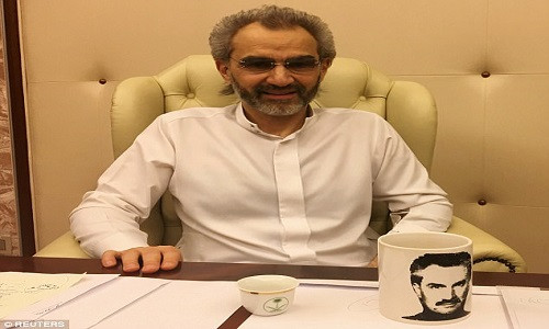 Hoàng tử giàu nhất Trung Đông Alwaleed bin Talal. Ảnh: Reuters.