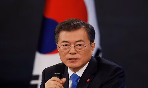 Tổng thống Hàn Quốc Moon Jae-in. Ảnh: Getty.