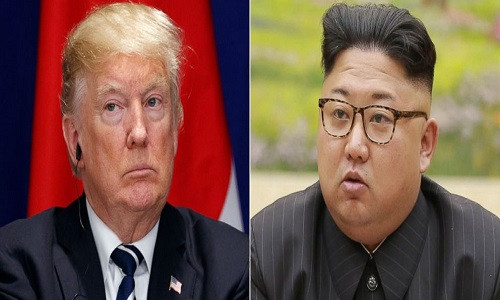 Tổng thống Trump (trái) bất ngờ tỏ ý sẵn sàng đối thoại với nhà lãnh đạo Triều Tiên Kim Jong-un. Ảnh: ABC News.
