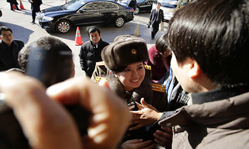 Bà Hyon Song Wol tới một khách sạn Bắc Kinh tháng 11/2015. Ảnh: Getty.