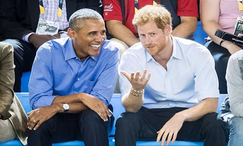 Hoàng tử Harry vốn có mối quan hệ thân thiết với gia đình cựu Tổng thống Mỹ Barack Obama. Ảnh: PA.