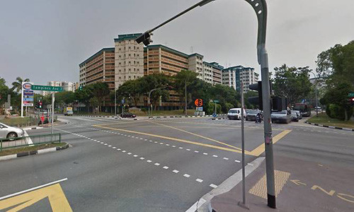 Khu vực xảy ra vụ tai nạn khiến bà Suraiya Abu Bakar tử vong hồi đầu năm 2017. Ảnh: CNA.