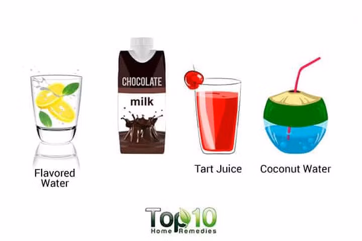 Nước là lựa chọn tốt nhất cho việc hydrat hóa sau khi tập thể dục, nó giúp phục hồi và duy trì độ bền. Tuy nhiên không nên uống nước lạnh vì chúng có thể có tác động tiêu cực đến ruột của bạn và gây ra các vấn đề về tiêu hóa. Một số thức uống lành mạnh có thể dùng như nước chanh, socola, nước dừa...