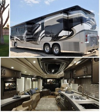 Prevost H3-45 VIP là một phần của H-series, một trong hai dòng xe sang trọng nhất của hãng Prevost. Chiếc xe này được mô tả là “kiểu dáng đẹp và hiện đại” và được bán với giá 1,6 triệu USD. Prevost H3-45 có chiều cao 3,8 m, nhờ vậy tầm nhìn toàn cảnh của những người sống trên xe được bao quát hơn.