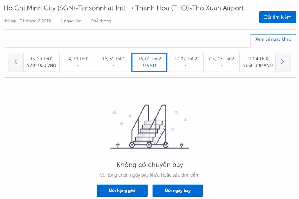 Chi con ve may bay ngay 29, 30 Tet tu Sai Gon di mien Trung