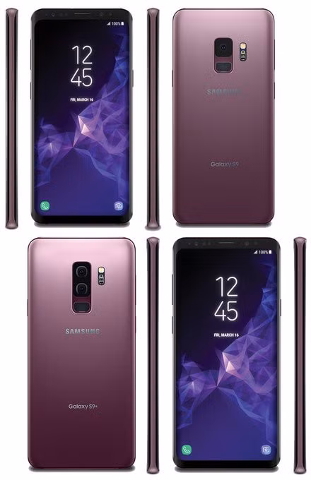 Màu tím tuyệt đẹp cho Galaxy S9/S9+. Ảnh: Phonearena.