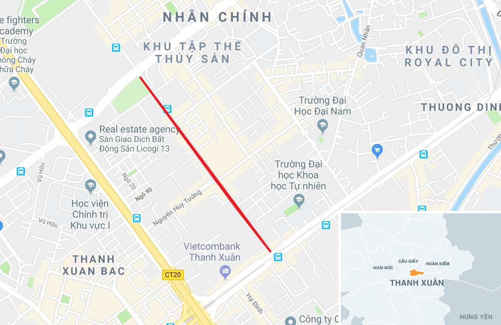 Đường Nguyễn Tuân. Ảnh: Google Maps.