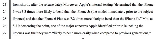 Tài liệu cho thấy Apple đã biết vấn đề này từ trước khi ra mắt sản phẩm.