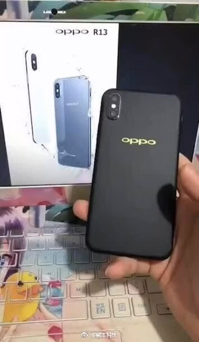 Điện thoại của Oppo cũng có camera sau kép dọc.