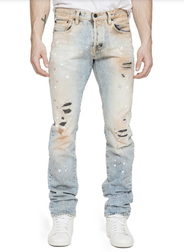 Quần jeans rách với những vết bẩn giả này có giá lên tới gần chục triệu đồng/chiếc.