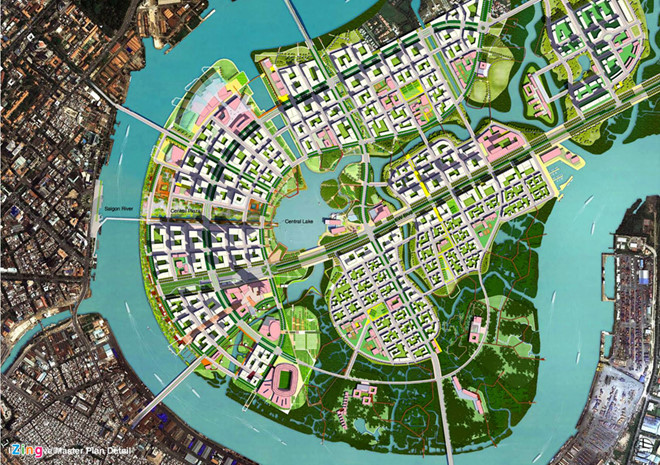 Theo quy hoạch 1/2000 được duyệt, Khu đô thị mới Thủ Thiêm thuộc địa bàn các phường An Khánh, Thủ Thiêm, An Lợi Đông và một phần phường Bình An, Bình Khánh (quận 2), có diện tích 657 ha.