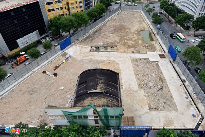 Cận cảnh khu đất vàng tại số 2-4-6 Hai Bà Trưng (phường Bến Nghé, quận 1, TP.HCM). Ảnh: Lê Quân.