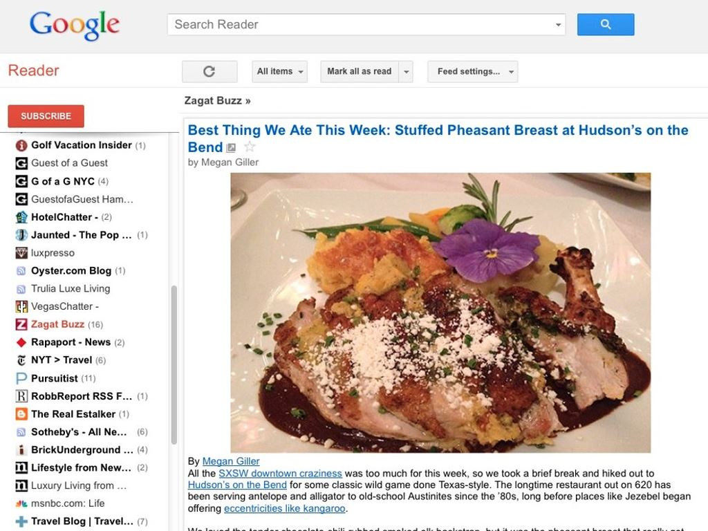 Ứng dụng đọc tin tức Google Reader được Hãng thông báo xóa bỏ vào tháng 3/2013 đã khiến người dùng tỏ ra ngạc nhiên và phẫn nộ. Google Reader chính thức khai tử vào tháng 7/2013.