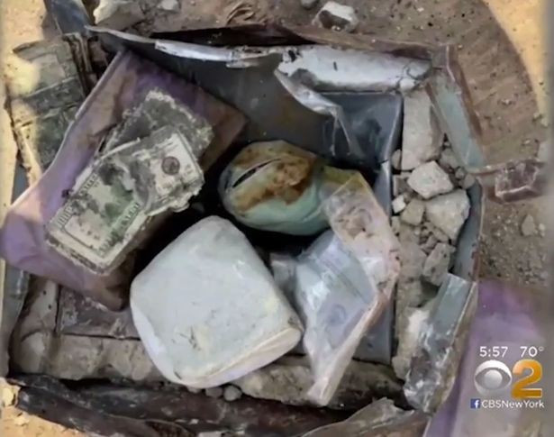 Số tiền, kim cương và ngọc bích mà vợ chồng nhà Emanuel đào được ở sân nhà khi đang trồng cây. Nguồn: Matthew Emanuel.