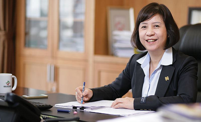 Bà Nguyễn Thị Hoàng Lan, Phó Chủ tịch HĐQT kiêm Phó TGĐ Sở Giao dịch Chứng khoán Hà Nội (HNX) cho biết sẽ đối mặt với việc doanh nghiệp chuyển sang sàn HOSE một cách vui vẻ.