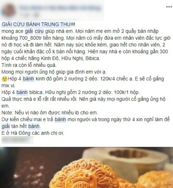 Banh Trung thu giam gia kich kim, dan buon rao 