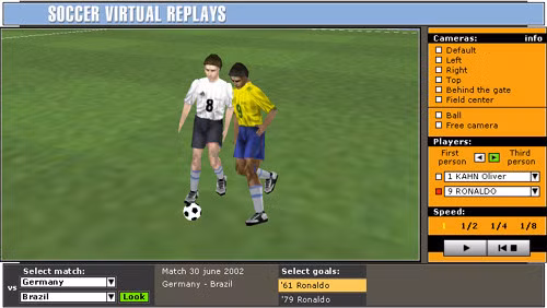 Năm 2002 - Những bước đầu tiên: Đây là giai đoạn công nghệ 3D bắt đầu phát triển. Đội ngũ SportFlashback đã bắt tay thực hiện ý tưởng về ứng dụng giúp phát lại các trận đấu dựa trên nền tảng Java. Ban đầu họ tạo ra video về các giải đua xe công thức 1 với định dạng VRML. Các vòng đua được mô tả với hình ảnh động 3D cho phép người dùng theo dõi 20 góc máy và tốc độ quay khác nhau.