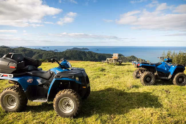 Du khách có thể lái xe quad-biking để đi khắm toàn bộ khu resort.