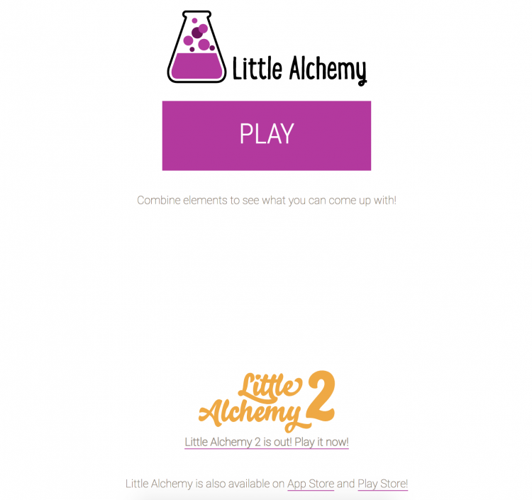 7. A little alchemy Little Alchemy là game siêu sáng tạo có thể giúp bạn tạo ra 550 chất khác nhau chỉ với 4 hợp chất chính.