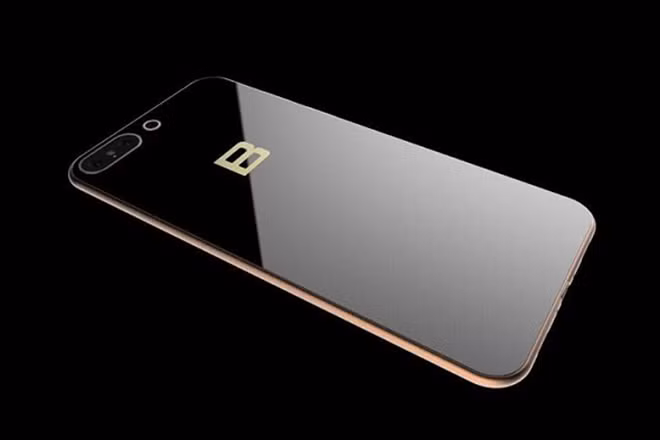 Mặt sau của Bphone chứa camera kép và logo Bphone với chữ B đặc trưng.