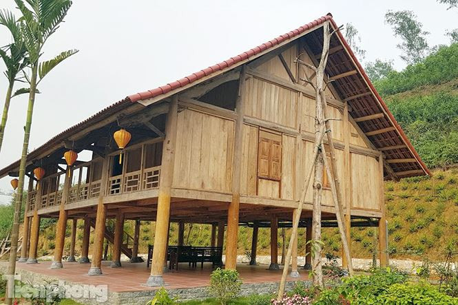 Dãy nhà sàn khủng mọc trái phép bên trong khu sinh thái.