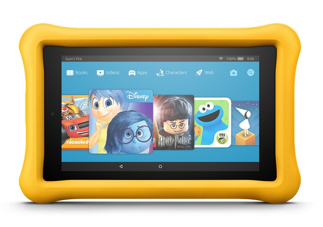 máy tính bảng Amazon Fire dành cho trẻ em có ốp cao su bảo vệ. Ảnh: Amazon.