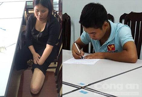 Lý Thị N. và Doãn Văn Doanh tại cơ quan điều tra.