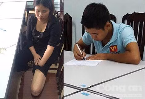 Lý Thị N. và Doãn Văn Doanh tại cơ quan điều tra.