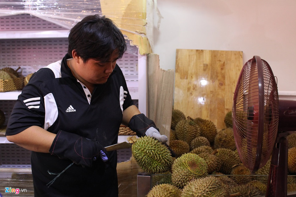 Anh Lê Hoàng Long, một trong những người mang mô hình kinh doanh sầu riêng trả hạt rất "hot" thời gian qua về TP.HCM, cho hay nguồn sầu riêng này từ một người quen ở Đắk Lắk. Sau khi thu hoạch tại vườn, anh nhóm bạn thuê xe chở về TP.HCM. Chủ hàng này cam kết sầu riêng chín tự nhiên, hoàn toàn không có hóa chất để kích thích chín sớm.