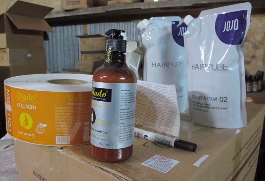 Phần lớn mỹ phẩm mang nhãn hiệu Olado.