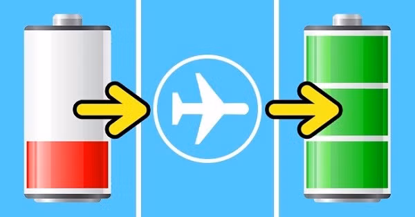 Để sạc điện thoại nhanh hơn bạn hãy chuyển sang chế độ máy bay. Để sạc điện thoại nhanh hơn bạn hãy chuyển sang chế độ máy bay.