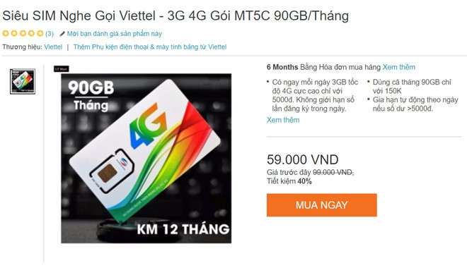 Có thể dễ dàng mua SIM kích hoạt sẵn các gói 4G siêu rẻ của các nhà mạng trên các trang thương mại điện tử hay các chợ mạng.