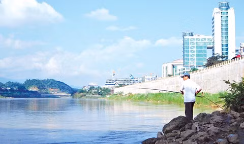 Sông Hồng - địa điểm lý tưởng cho các “cần thủ”.