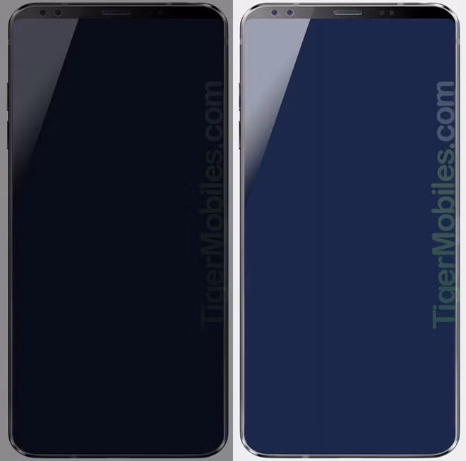 Hình ảnh cho thấy đường viền phía dưới của LG G7 dường như không còn tồn tại.