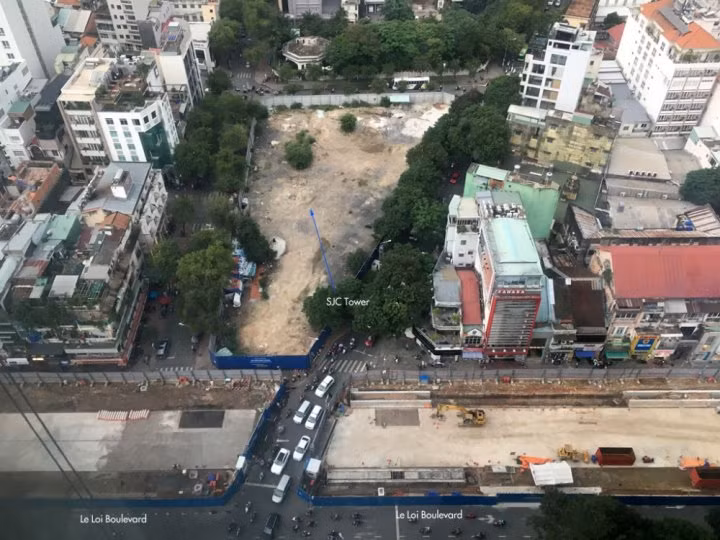 Dự án tháp SJC nằm trên lô "đất vàng" 4 mặt tiền.