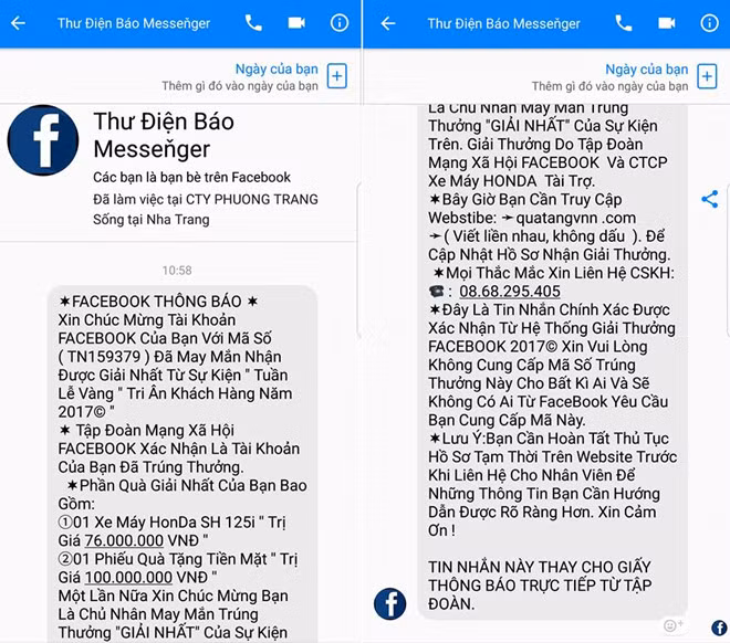 Canh bao trung thuong "SH ao, iPhone gia" tren Facebook