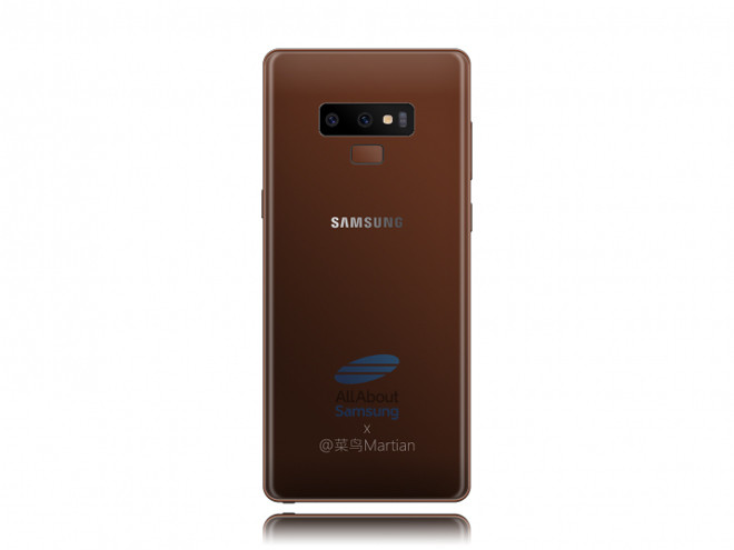 Tùy chọn màu nâu mới của Galaxy Note 9.
