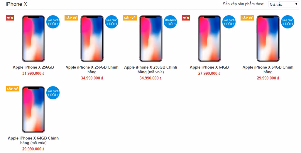 iPhone X xach tay tiep tuc giam gia, xuong duoi 28 trieu